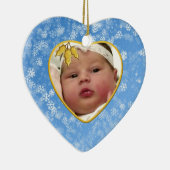 Baby's Foto Keepasjeskerstversiering Keramisch Ornament (Rechts)