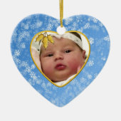 Baby's Foto Keepasjeskerstversiering Keramisch Ornament (Voorkant)