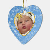 Baby's Foto Keepasjeskerstversiering Keramisch Ornament (Links)