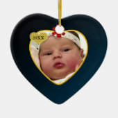 Baby's Foto Keepasjeskerstversiering Keramisch Ornament (Voorkant)