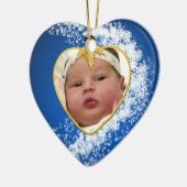 Baby's Foto Keepasjeskerstversiering Keramisch Ornament (Links)