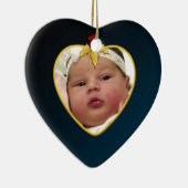 Baby's Foto Keepasjeskerstversiering Keramisch Ornament (Rechts)