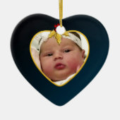 Baby's Foto Keepasjeskerstversiering Keramisch Ornament (Voorkant)