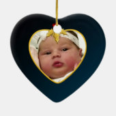 Baby's Foto Keepasjeskerstversiering Keramisch Ornament (Achterkant)