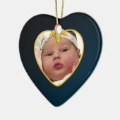 Baby's Foto Keepasjeskerstversiering Keramisch Ornament (Links)