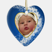 Baby's Foto Keepasjeskerstversiering Keramisch Ornament (Rechts)
