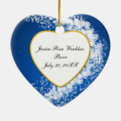 Baby's Foto Keepasjeskerstversiering Keramisch Ornament (Achterkant)