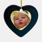 Baby's Foto Keepasjeskerstversiering Keramisch Ornament (Voorkant)