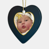 Baby's Foto Keepasjeskerstversiering Keramisch Ornament (Links)