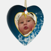 Baby's Foto Keepasjeskerstversiering Keramisch Ornament (Rechts)