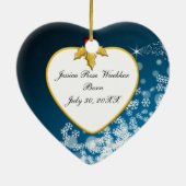 Baby's Foto Keepasjeskerstversiering Keramisch Ornament (Achterkant)