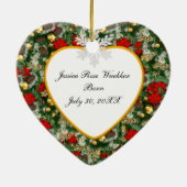 Baby's Foto Keepasjeskerstversiering Keramisch Ornament (Achterkant)