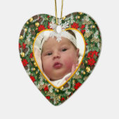 Baby's Foto Keepasjeskerstversiering Keramisch Ornament (Links)