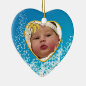 Baby's Foto Keepasjeskerstversiering Keramisch Ornament (Rechts)