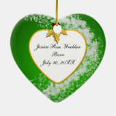 Baby's Foto Keepasjeskerstversiering Keramisch Ornament (Achterkant)