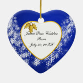 Baby's Foto Keepasjeskerstversiering Keramisch Ornament (Achterkant)