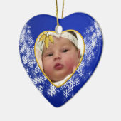 Baby's Foto Keepasjeskerstversiering Keramisch Ornament (Links)