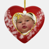 Baby's Foto Keepasjeskerstversiering Keramisch Ornament (Voorkant)