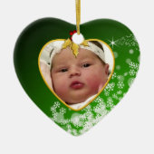 Baby's Foto Keepasjeskerstversiering Keramisch Ornament (Voorkant)