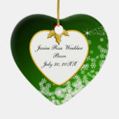 Baby's Foto Keepasjeskerstversiering Keramisch Ornament (Achterkant)