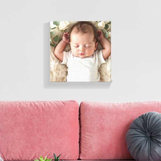 Baby's foto personaliseren canvas afdruk (Insitu (Woonkamer))