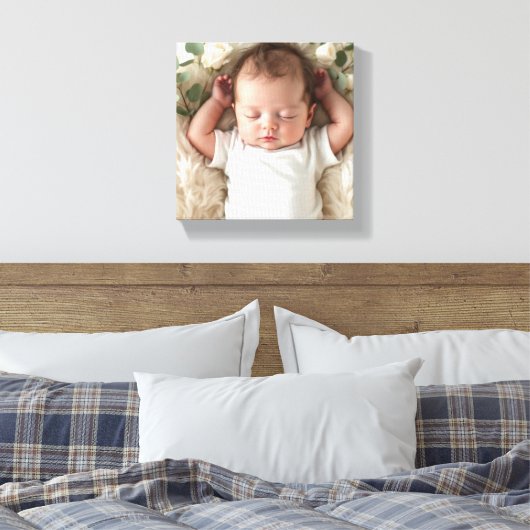 Baby's foto personaliseren canvas afdruk (Insitu (Slaapkamer))