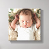 Baby's foto personaliseren canvas afdruk (Voorkant)