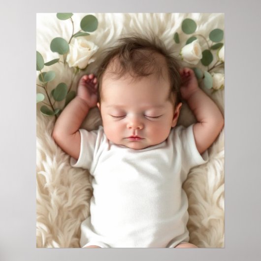 Baby's foto personaliseren poster (Voorkant)