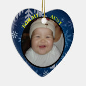 Baby's Fotocadeautje Label & sierlijk voor tante Keramisch Ornament (Rechts)