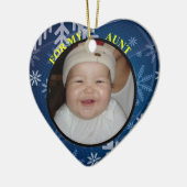 Baby's Fotocadeautje Label & sierlijk voor tante Keramisch Ornament (Links)