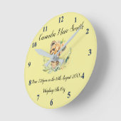 Baby's geboorte Memento met Baby Cheetah Ronde Klok (Hoek)