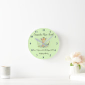 Baby's geboorte Memento met Baby Giraffe Ronde Klok (Huis)