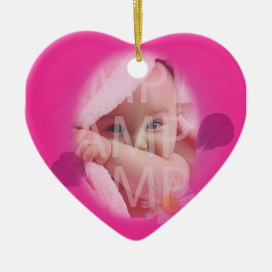 Baby's geboorterecord keramisch ornament (Voorkant)