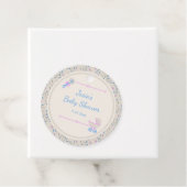 Baby's Grace Blauw en Roze Baby shower Bedankjes Labels (In situ)