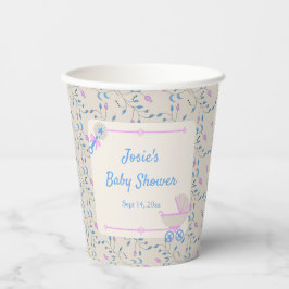 Baby's Grace Blauw en Roze Baby shower Papieren Bekers