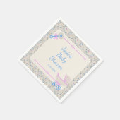 Baby's Grace Blauw en Roze Baby shower Servet (Hoek)