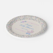 Baby's Grace Blue en Pink Papieren Bordje (Gekanteld)
