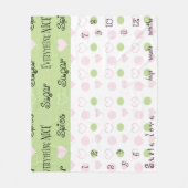 Baby's Groei Mijlpaal Suiker en Kruid Fleece Deken (Voorkant)