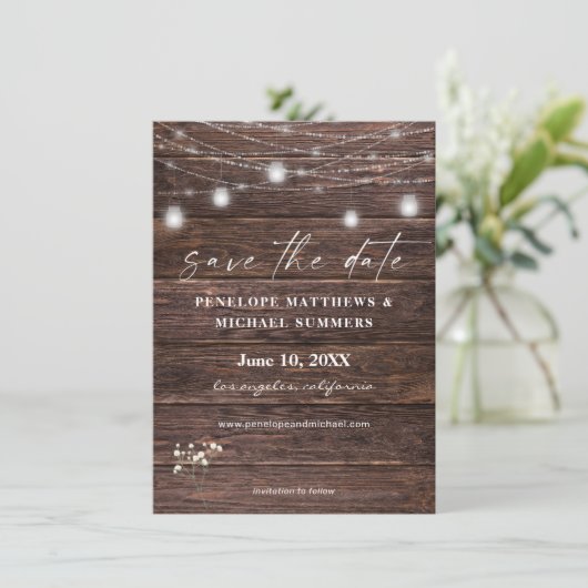 Baby's grote bijzin Sla de datum op Save The Date (Staand voorkant)