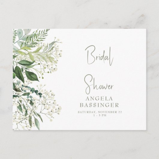 Baby's Grote Eenvoudige Bridal Shower Invitation Briefkaart (Voorkant)