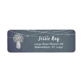 Baby's Grote Taal B Grijs & Koord Licht Adres Etiket