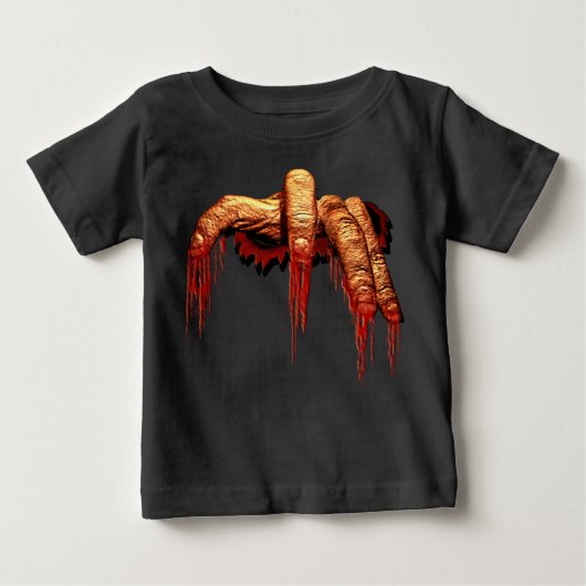 Baby's Halloween T-Shirt Gory Zombie Baby Shirten (Voorkant)