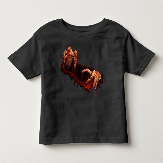 Baby's Halloween T-Shirt Gory Zombie Baby Shirten (Voorkant)