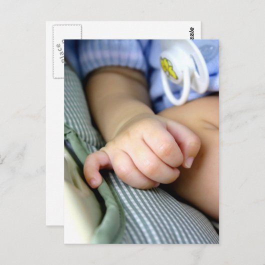 Baby's hand briefkaart (Voorkant / Achterkant)