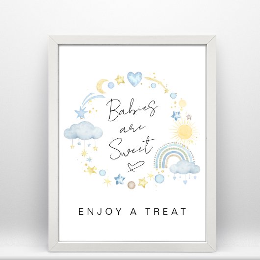 Baby's hebben het liefst een Baby shower van Treat Poster