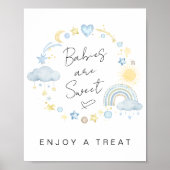 Baby's hebben het liefst een Baby shower van Treat Poster (Voorkant)