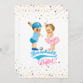 Baby's honkbal of ballet Geslacht onthullen Kaart (Voorkant / Achterkant)