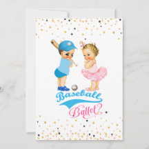 Baby's honkbal of ballet Geslacht onthullen