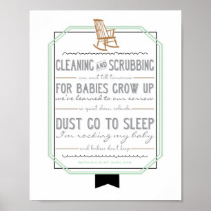 Baby's houden de neuriwand niet tegen poster