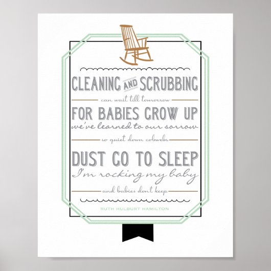 Baby's houden de neuriwand niet tegen poster (Voorkant)